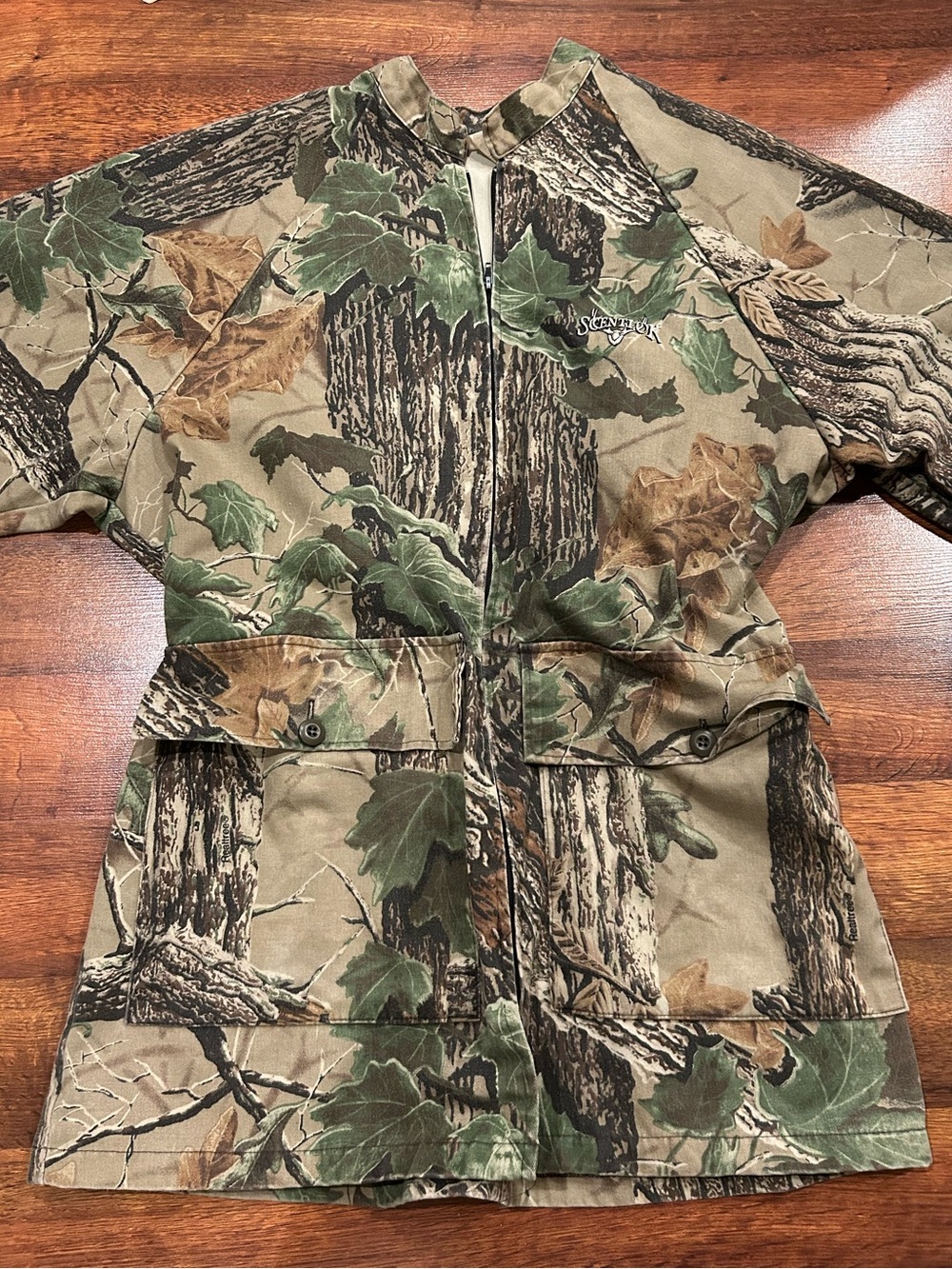 Vtg 90s Scentlok Camouflage Hunting Jacket Size Large XL Camo Full Zip